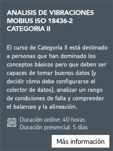 Certificación análisis de vibraciones categoría II (ISO 18436)