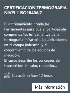 Certificación termografía nivel I