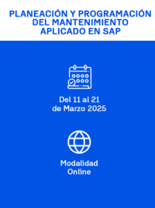 Planeación y programación del mantenimiento aplicado en SAP